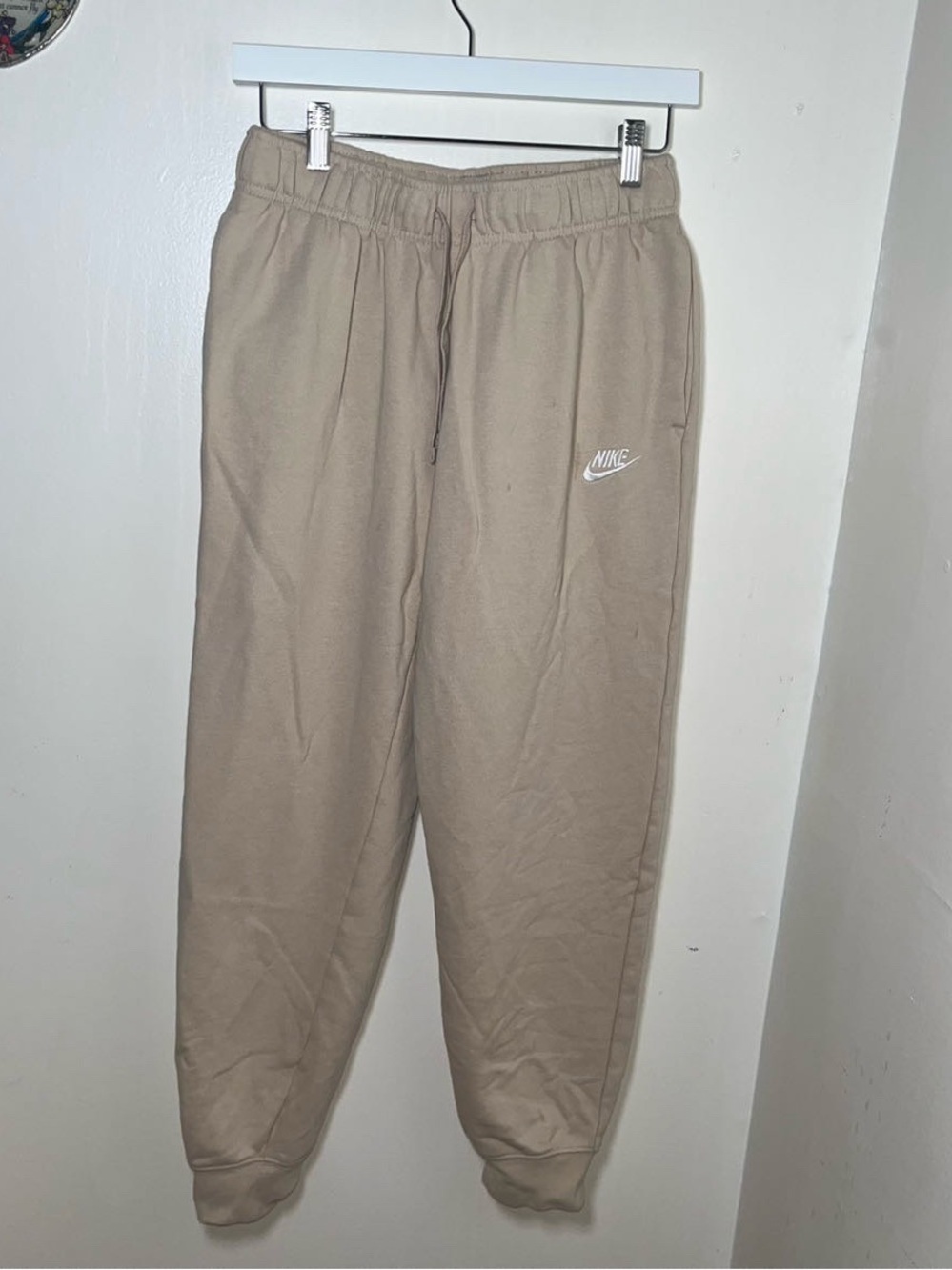 NWOT Nike Tan Drawstring Logo Sweatpants